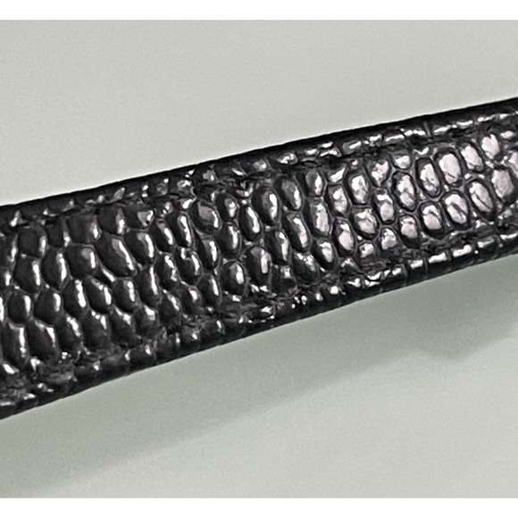 Vintage XANADU Women Watch Scissor Hands WORKS Gold Tone Black Leather Swiss - Picture 10 of 16